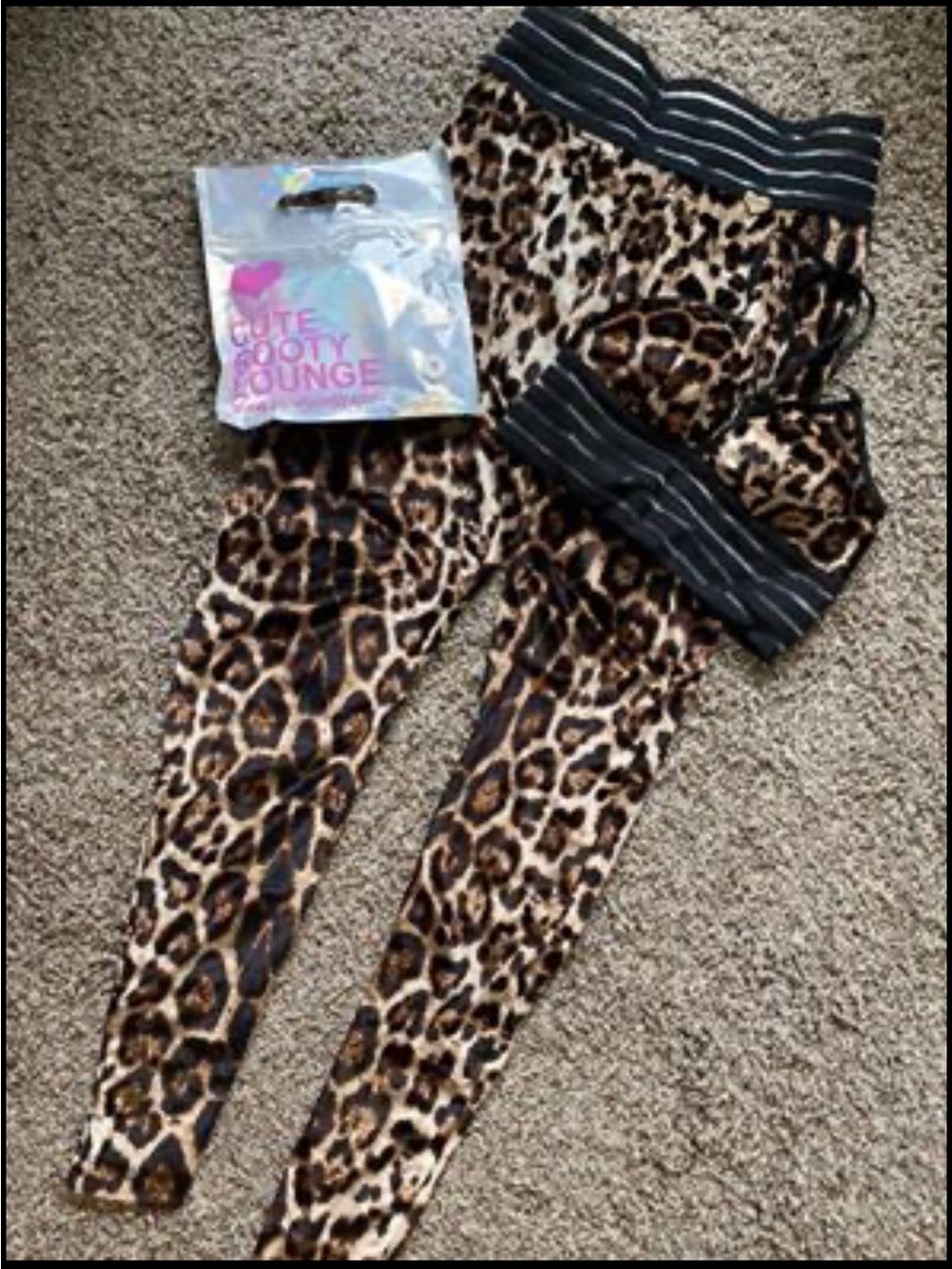 Cute Booty Lounge Leopard Print Lounge Set - Brown, Black